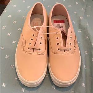 Peach leather vans